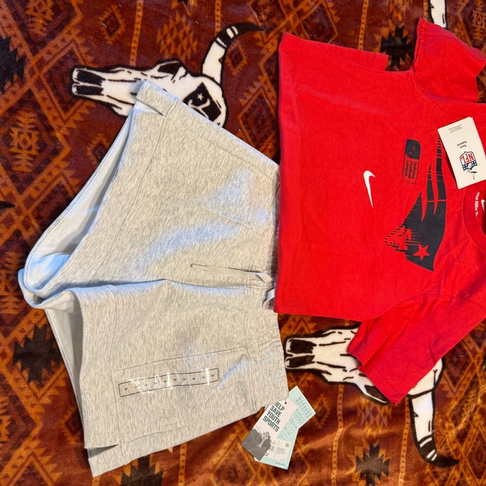 Nike Light Heather Gray Fleece Shorts